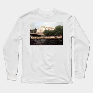 WATERLOO BRIDGE AND WATERLOO FLOATING POLICE STATION Long Sleeve T-Shirt